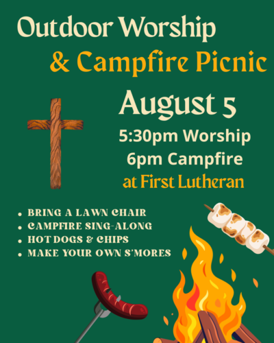 Outdoor Worship & Campfire Picnic (Instagram Post) Outdoor Worship Campfire Picnic Instagram Post - First Lutheran Church